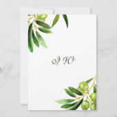 Elegant Rustic Olive Boho Summer Vrijgezellenfeest Kaart (Achterkant)