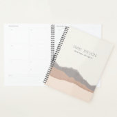 Elegant Rustic Pastel Blush Kraft Mountain Wave Planner (Display)
