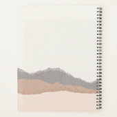 Elegant Rustic Pastel Blush Kraft Mountain Wave Planner (Achterkant)