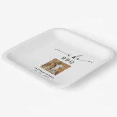 Elegant Rustic Photo I Do BBQ Papieren Bordje (Gebogen)