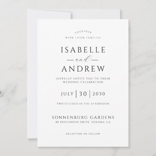 Elegant Rustic Photo Wedding Kaart (Voorkant)