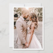 Elegant Rustic Photo Wedding Kaart (Achterkant)