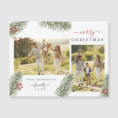 Elegant Rustic Pine Kerstmis 2 Aangepaste foto Uit (Voorkant)