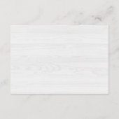 Elegant Rustic Pine Trees op Witte Hout Achtergron Informatiekaartje (Achterkant)
