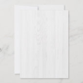 Elegant Rustic Pine Trees op Witte Hout Achtergron Kaart (Achterkant)