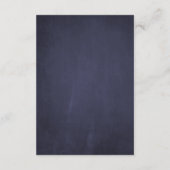 Elegant rustic pink floral navy wedding details informatiekaartje (Achterkant)