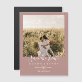 Elegant Rustic Pink Foto Weddenschap Save the Date (Voorkant / Achterkant)
