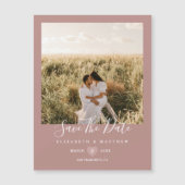 Elegant Rustic Pink Foto Weddenschap Save the Date (Voorkant)