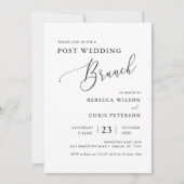 Elegant Rustic Post Wedding Brunch Kaart (Voorkant)