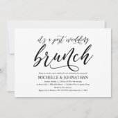 Elegant Rustic Post Wedding Brunch Uitnodigingskaa Kaart (Voorkant)