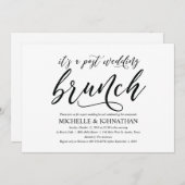 Elegant Rustic Post Wedding Brunch Uitnodigingskaa Kaart (Voorkant / Achterkant)