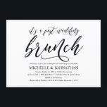 Elegant Rustic Post Wedding Brunch Uitnodigingskaa Kaart<br><div class="desc">Een brunch feest plannen met de newlyweds de dag na de bruiloft? Nodig gasten met dit elegante ritme kalligrafie ontwerp uit,  de Post Wedding Brunch Invitation Card. 
Voeg je brunchgegevens toe in het overeenkomende zwarte lettertype/lettertype.

#TeeshaDerrick</div>