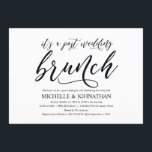 Elegant Rustic Post Wedding Brunch Uitnodigingskaa Kaart<br><div class="desc">Een brunch feest plannen met de newlyweds de dag na de bruiloft? Nodig gasten met dit elegante ritme kalligrafie ontwerp uit,  de Post Wedding Brunch Invitation Card. 
Voeg je brunchgegevens toe in het overeenkomende zwarte lettertype/lettertype.

#TeeshaDerrick</div>