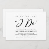 Elegant Rustic Post Wedding Brunch Uitnodigingskaa Kaart (Voorkant / Achterkant)