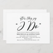 Elegant Rustic Post Wedding Brunch Uitnodigingskaa Kaart (Voorkant / Achterkant)