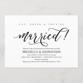 Elegant Rustic Post Wedding Brunch Uitnodigingskaa Kaart