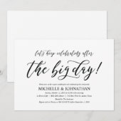 Elegant Rustic Post Wedding Brunch Uitnodigingskaa Kaart (Voorkant / Achterkant)