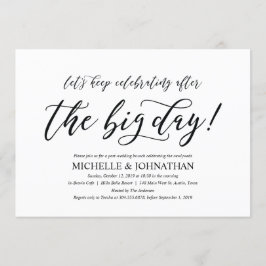 Elegant Rustic Post Wedding Brunch Uitnodigingskaa Kaart