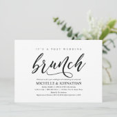 Elegant Rustic Post Wedding Brunch Uitnodigingskaa Kaart (Staand voorkant)