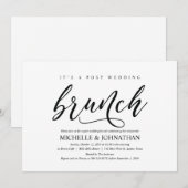 Elegant Rustic Post Wedding Brunch Uitnodigingskaa Kaart (Voorkant / Achterkant)