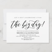 Elegant Rustic Post Wedding Brunch Uitnodigingskaa Kaart (Voorkant)