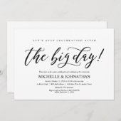 Elegant Rustic Post Wedding Brunch Uitnodigingskaa Kaart (Voorkant / Achterkant)