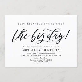 Elegant Rustic Post Wedding Brunch Uitnodigingskaa Kaart