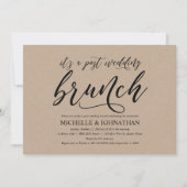Elegant Rustic Post Wedding Brunch Uitnodigingskaa Kaart (Voorkant)