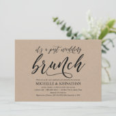 Elegant Rustic Post Wedding Brunch Uitnodigingskaa Kaart (Staand voorkant)