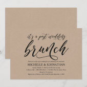 Elegant Rustic Post Wedding Brunch Uitnodigingskaa Kaart (Voorkant / Achterkant)