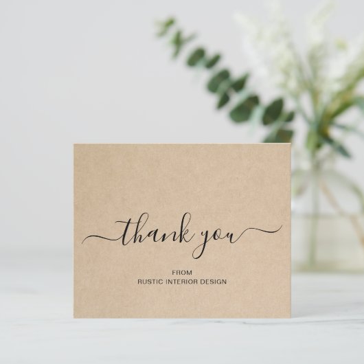 Elegant Rustic Professional Budget Hartelijk dank (Staand voorkant)