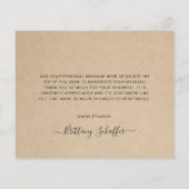 Elegant Rustic Professional Budget Hartelijk dank (Achterkant)