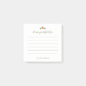 Elegant Rustic Pumpkin Thanksgiving Gratitude Post-it® Notes (Voorkant)