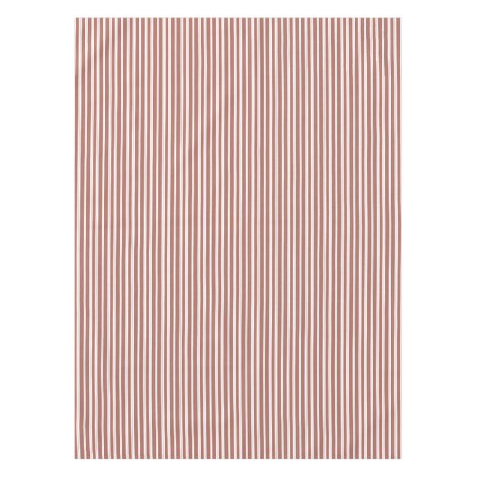 Elegant Rustic Red Franse kleine strepjes Tafelkleed (Voorkant)