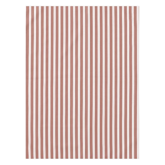 Elegant Rustic Red Franse streep Tafelkleed (Voorkant)