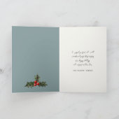 Elegant Rustic Red Green Peace-kerstval Feestdagen Kaart (Binnen)