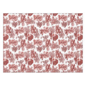 Elegant Rustic Red Horses Land Toile Tafelkleed (Voorkant (Horizontaal))