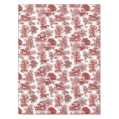 Elegant Rustic Red Horses Land Toile Tafelkleed (Voorkant)