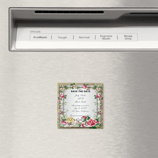 Elegant Rustic Red Roses sparen de Magnet van de D (Insitu (Vaatwasser))