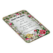 Elegant Rustic Red Roses sparen de Magnet van de D Magneet (Rechterzijde)