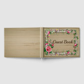 Elegant Rustic Red Roses Wedding Guestbook Gastenboek (Volledig)