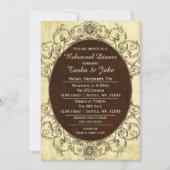Elegant Rustic  Rehearsal Dinner Invitation Kaart (Voorkant)