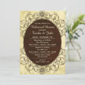Elegant Rustic  Rehearsal Dinner Invitation Kaart (Staand voorkant)