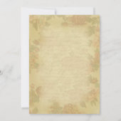 Elegant Rustic  repetitie nodigt uit tot een diner Kaart (Achterkant)