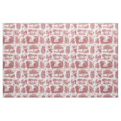Elegant Rustic Rode Land Toile Stof (Yard (91,4 cm))