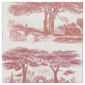 Elegant Rustic Rode Land Toile Stof (Close Up)