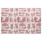 Elegant Rustic Rode Land Toile Stof (Fat Quarter)