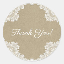 Elegant Rustic Romance White Lace & Kraft Wedding