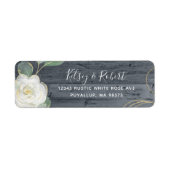 Elegant Rustic Roos Gold Greenery Return Address Etiket (Voorkant)