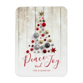 Elegant Rustic & Simple Family Kerstfeestdag Magneet (Verticaal)